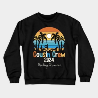 Cousin Crew 2024 Summer Vacation Beach Family Matching Retro Crewneck Sweatshirt